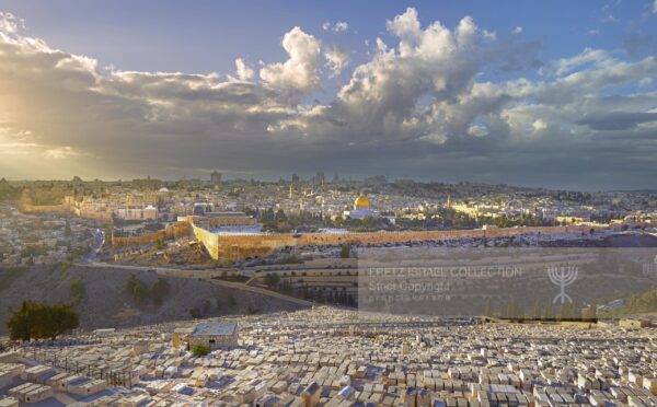 Arise! Jewish Cemetery on the Mount of Olives overlooking the Temple Mount & Old City