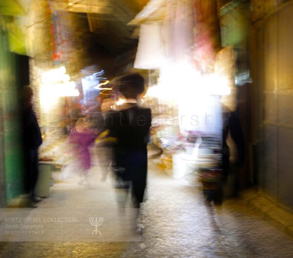 Hasidic Man en Route to the Kotel during Shabbat